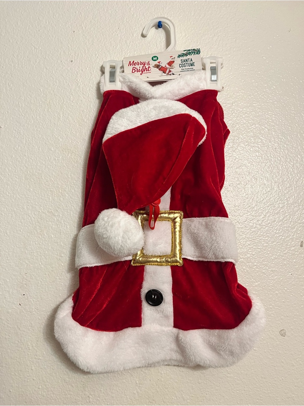 Dog Costume Play Santa Suit M (NWT)